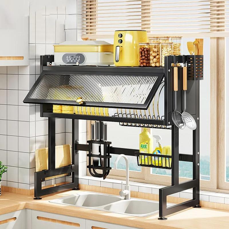 Tier Over The Sink Dish Drying Rack, Kitchen Large Dish Drying Rack Over The Sink, Suitable for Most Sinks, Effective Dish Drying, Kitchen Drying Rack